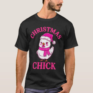 Funny Chicken Weihnachtsbeleuchtung Farm Tier Nied T-Shirt
