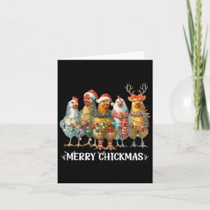 Funny Chicken WeihnachtsLICHT Farm Animal Xmas Ho Karte