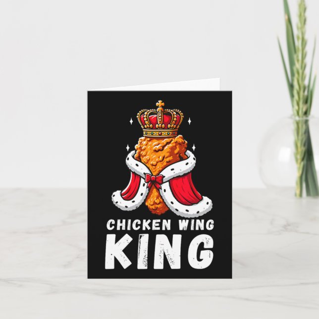 Funny Chicken Wing King Grillen Chicken Wing Graph Karte (Vorderseite)