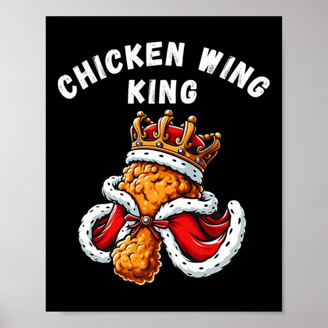 Funny Chicken Wing King Grillen Chicken Wing Graph Poster (Vorne)