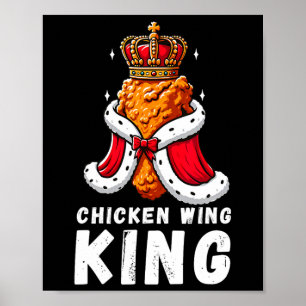 Funny Chicken Wing King Grillen Chicken Wing Graph Poster