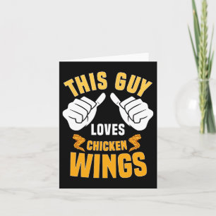 Funny Chicken Wings Lover Sprichwort Hot Wing Karte