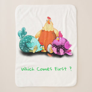 Funny Chickens Baby Sherpa Blanket Sherpadecke