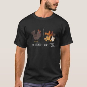 Funny Chickens Meme Farm Hen Pun Bekleidung für Kü T-Shirt