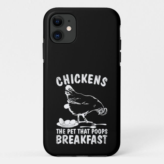 Funny Chickens Pet Gekackt Frühstück Bauer Case-Mate iPhone Hülle (Rückseite)