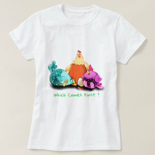 Funny Chickens T - Shirt mit Text - Anpassbar