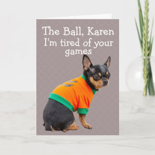 Funny Chihuahua carte d'anniversaire pour chien