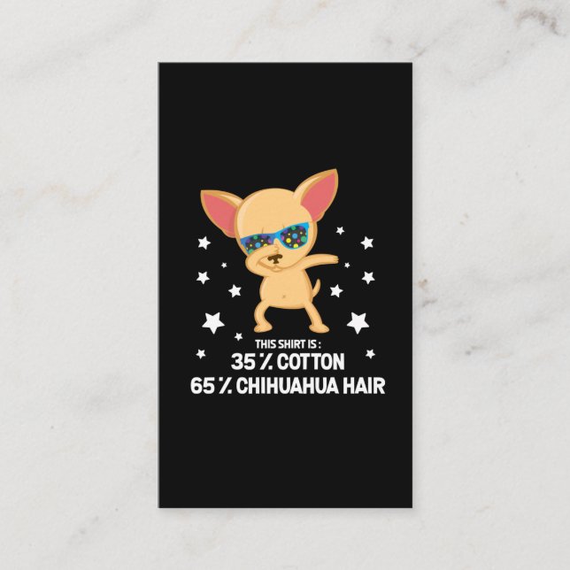 Funny Chihuahua Dabbing Hufbaum Visitenkarte (Vorderseite)