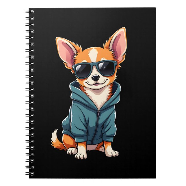 Funny Chihuahua Dog Easily Distracted By Large Dog Notizblock (Vorderseite)