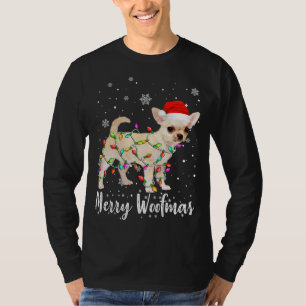 Funny Chihuahua Dog Light Frohe Weihnachten Weihna T-Shirt