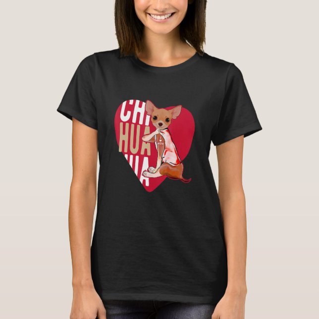 Funny Chihuahua Dog Mom tee I Love Mom tee Funny G (Vorderseite)