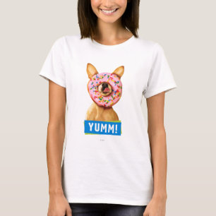 Funny Chihuahua Dog with Sprinkle Donut on Nose T-Shirt