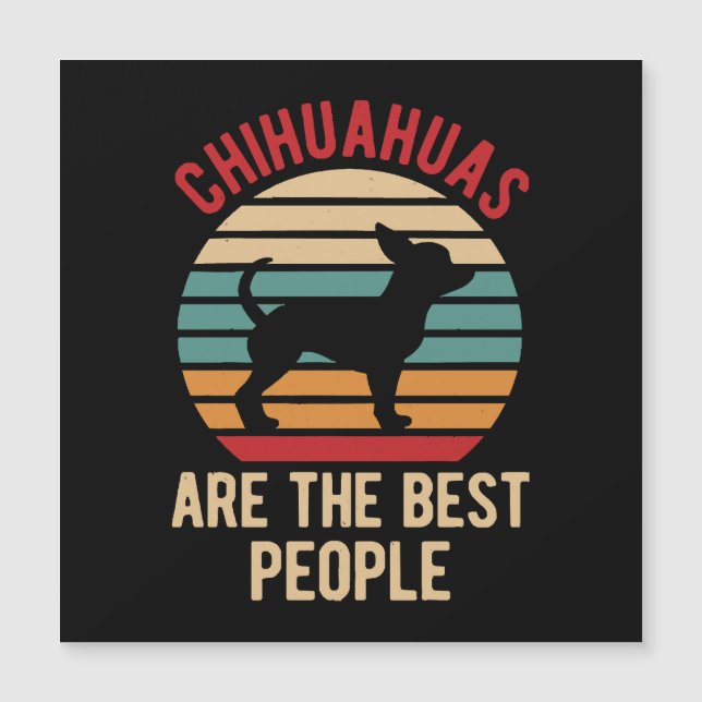 Funny Chihuahua Dogs Gift Magnetkarte (Vorderseite)