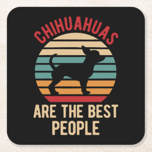 Funny Chihuahua Dogs Gift Rechteckiger Pappuntersetzer