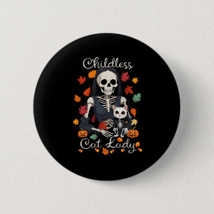 Funny Childless Cat Lady Halloween Kostüm Party K Button