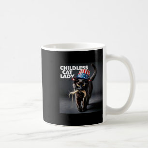 Funny Childless Cat Lady Trump Hair Easy Halloween Kaffeetasse