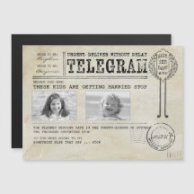Funny Chilhood Fotos | Save the Date Telegramm
