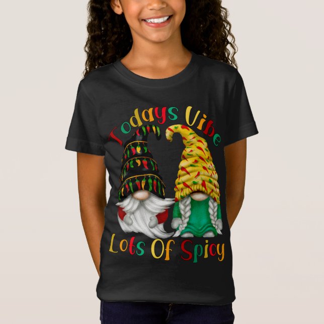 Funny Chili Gnomes heutzutage viel würzig T-Shirt (Vorderseite)