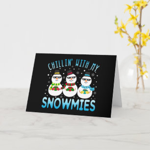 Funny Chillin' mit meinen Schneemassen Weihnachten Karte