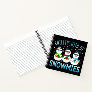 Funny Chillin' mit meinen Schneemassen Weihnachten Notizbuch