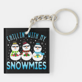 Funny Chillin' mit meinen Schneemassen Weihnachten Schlüsselanhänger