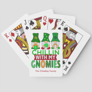 Funny Chillin mit My Gnomies St Patricks Day Spielkarten