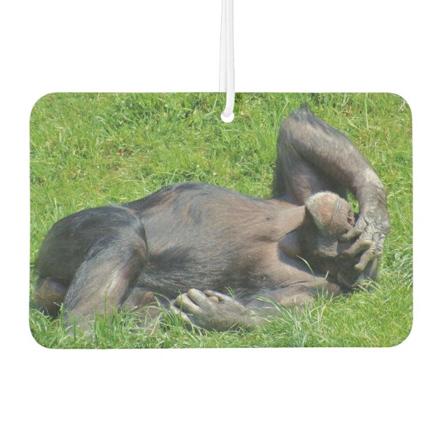 Funny Chimpanzee Foto Autolufterfrischer (Vorderseite)