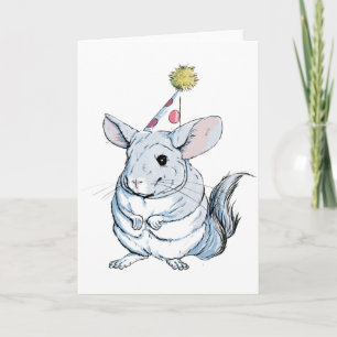 Funny Chinchilla carte d'anniversaire