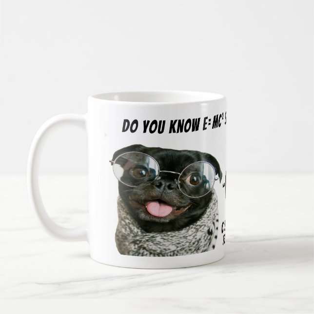 Funny Chinese Pug Puppy Dog Compass Riddle Thesis Kaffeetasse (Links)