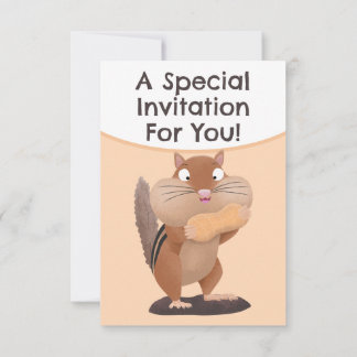 Funny chipmunk personalisierter Cartoon Einladung