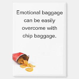 Funny Chips Emotional Baggage Refrigerator Magnet
