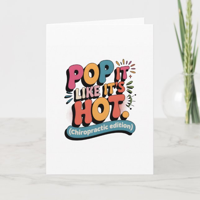 Funny Chiropractic Quote for Spine Health Lovers Karte (Vorderseite)