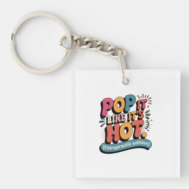 Funny Chiropractic Quote for Spine Health Lovers Schlüsselanhänger (Vorderseite)