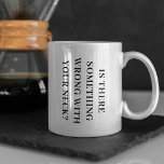 Funny Chiropractor Bone Adjuster Novelty Kaffeetasse<br><div class="desc">Diese Tasse ist ein tolles Geschenk für Ihren Lieblings-Chiropraktiker, denn wer nach einem anstrengenden Arbeitstag keine heiße Tasse Schokolade oder Kaffee Liebe, wirft mit dem Flüstern und dem Anpassen der Knochen auf. Im Text steht: "Stimmt etwas mit deinem Nacken nicht?" Perfektes Geschenk für eine chiropraktische Praxis, die Tag oder Jubiläumsfeier...</div>