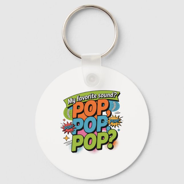 Funny Chiropractor Pop Sound Gift Schlüsselanhänger (Vorderseite)