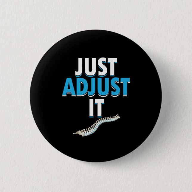 Funny Chiropraktor einfach nur passen es Wirbelsäu Button (Vorderseite)