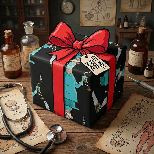 Funny Chirurg Cartoon Unglaublich witzig Medizin S Geschenkpapier (Von Creator hochgeladen)