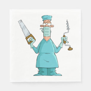 Funny Chirurg Cartoon Unglaublich witzig Medizin S Serviette