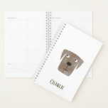 Funny Chocolate Labrador Retriever Dog Individuell Planer<br><div class="desc">Niedliche Schokolade Labrador Retriever Wasserfarbenmalerei,  perfekt für Hundefreunde. Personalisieren Sie es,  indem Sie den Namen ändern oder entfernen.</div>