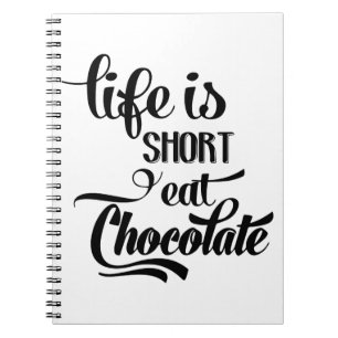 Funny Chocolate Lover Chocolate Feinschmecker Diät Notizblock