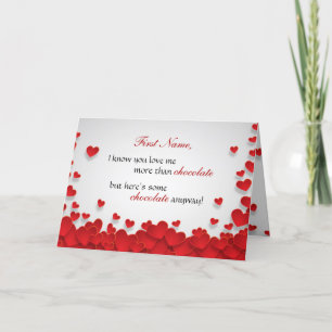 Funny Chocolate Lovers Valentine's Day Feiertagskarte
