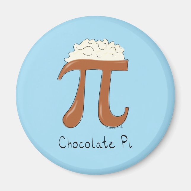 Funny Chocolate Pi Symbol Mathematiker Lehrer Magnet (Vorne)
