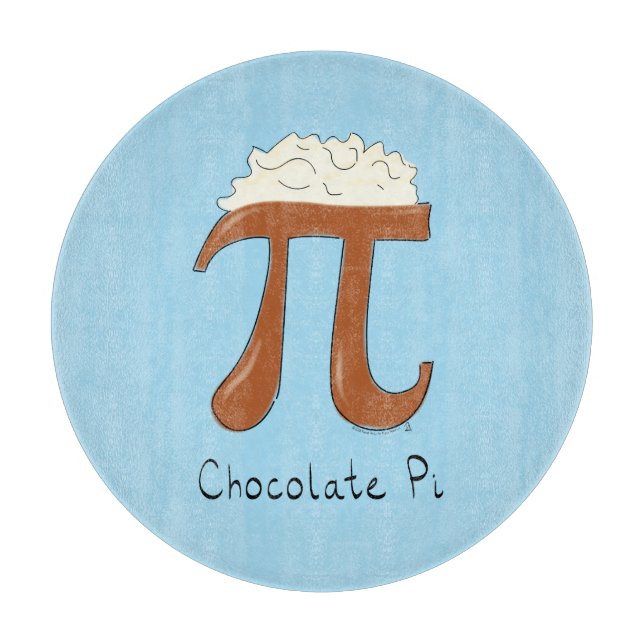 Funny Chocolate Pi Symbol Mathematiker Lehrer Schneidebrett (Vorderseite)