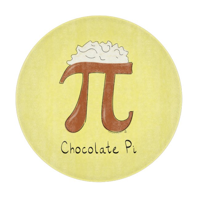 Funny Chocolate Pi Symbol Mathematiker Lehrer Schneidebrett (Vorderseite)