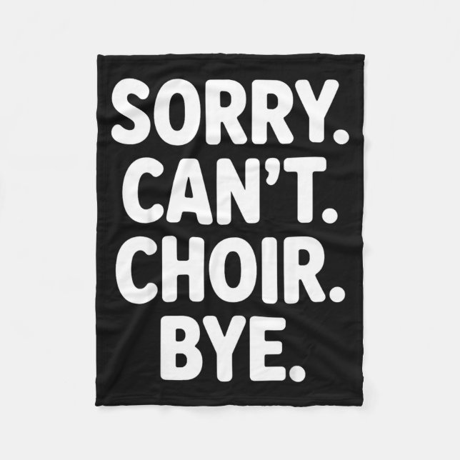Funny Choir Art For Men Women Choir Director Sing  Fleecedecke (Vorderseite)