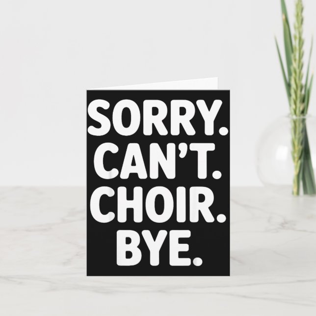 Funny Choir Art For Men Women Choir Director Sing  Karte (Vorderseite)