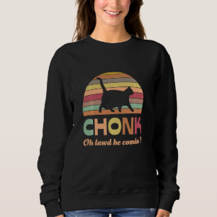 Funny Chonk Scale Cat Meme Memes Frauen und Männer Sweatshirt