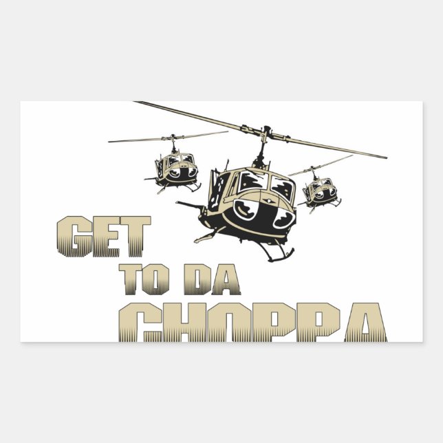 Funny Choppa Rechteckiger Aufkleber (Vorderseite)