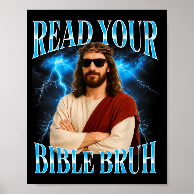 Funny Christian Read Your Bible Bruh  Poster (Vorne)