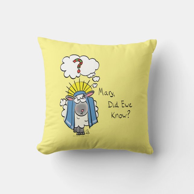 Funny Christlich Christmas Niedliche Schafe Kissen (Vorderseite)